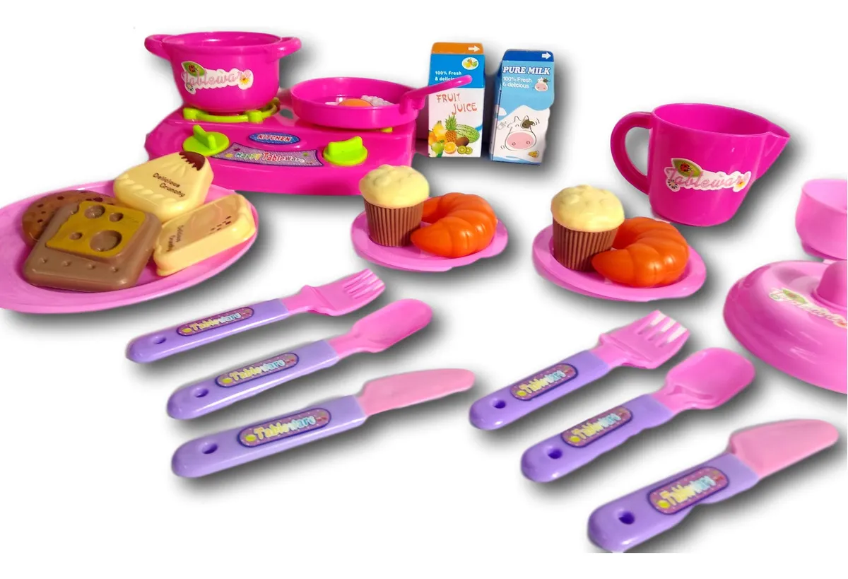 Set de Juego Infantil de Cocina 'Little Tikes' - Platos, Comida y Utensilios Duraderos | Fomenta la Creatividad y Juego de Roles | Modelo Clásico para
