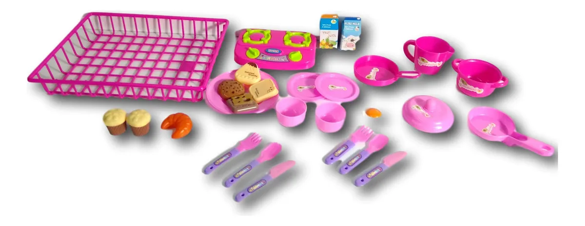Set de Juego Infantil de Cocina 'Little Tikes' - Platos, Comida y Utensilios Duraderos | Fomenta la Creatividad y Juego de Roles | Modelo Clásico para