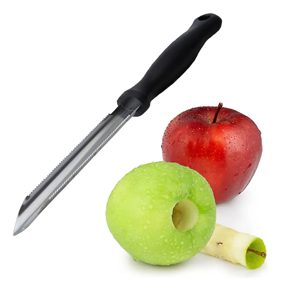 Cortador de Manzana OXO Good Grips: Acero Inoxidable de Alta Calidad, Diseño Ergonómico, Cuchillas Afiladas y Mango Antideslizante para un Corte Perfe