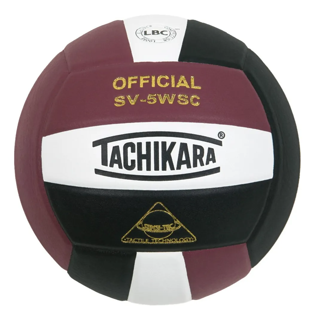 Balón de Voleibol Profesional Tachikara SV-5W: Cuero Completo de Calidad Superior, Diseño Avanzado y Durabilidad Excepcional para Juegos Intensos y En