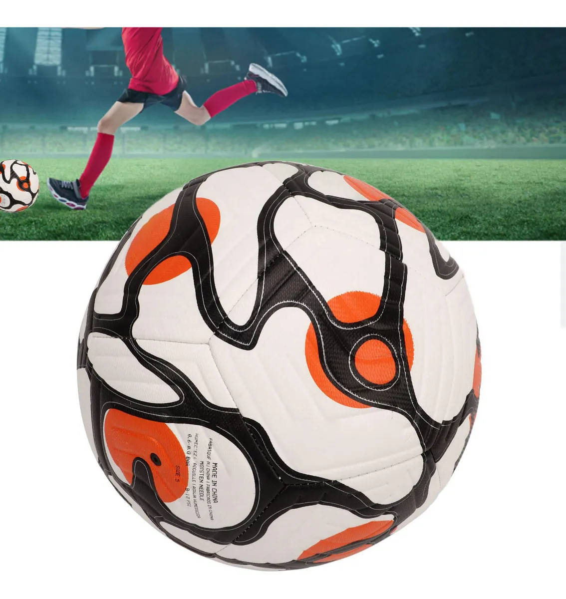 Balón de Fútbol Profesional Tamaño 5 Marca Deportiva Elite: Diseño PU, Envoltura de Nailon, Durabilidad Superior, Ideal para Adultos y Partidos Intens