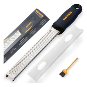 Rallador de Cítricos y Queso de Acero Inoxidable - Marca 'Maestro Culinario' GRCH8386U - Rallado Fino y Preciso, Mango Ergonómico Antideslizante, Fáci