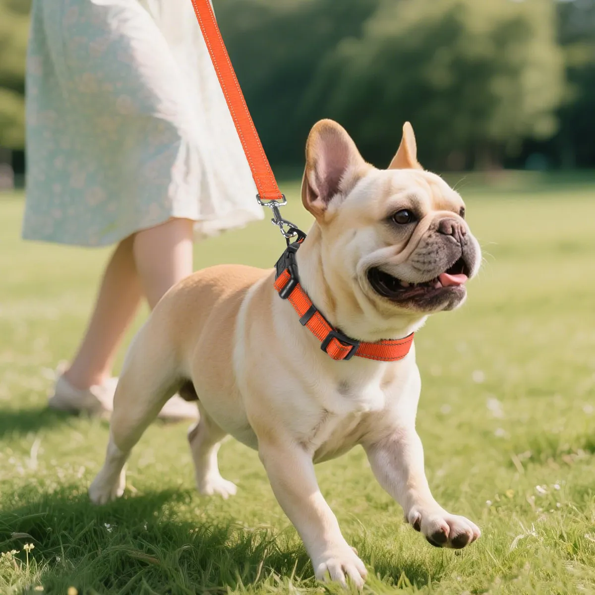 Collar para Perro Ajustable y Transpirable de Neopreno Naranja N - Diseño N - Confort y Seguridad para tu Mascota - Ajuste Perfecto y Durabilidad