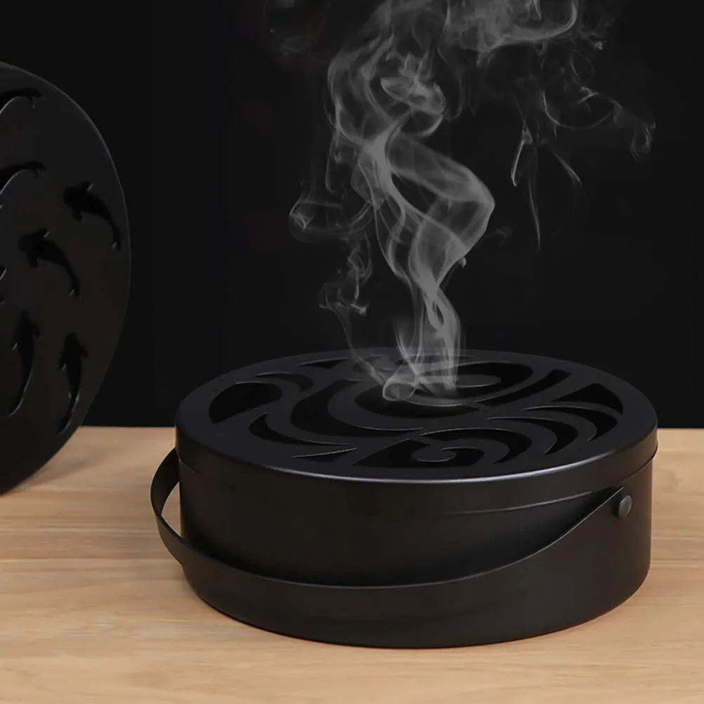 Soporte Decorativo de Metal para Bobinas de Mosquitos e Incienso - Marca El Sol - Modelo Clásico con Diseño Elegante - Protección y Estilo para tu Hog