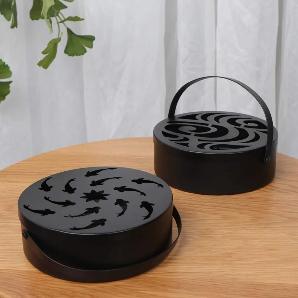 Soporte Decorativo de Metal para Bobinas de Mosquitos e Incienso - Marca El Sol - Modelo Clásico con Diseño Elegante - Protección y Estilo para tu Hog