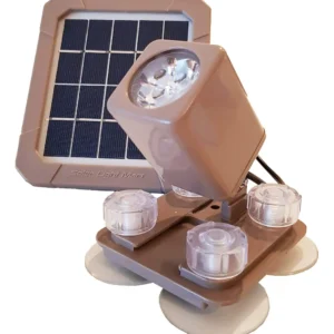 Foco Sumergible Solar LED Subacuático Blanco Cálido Sunlitec®️: Iluminación Exterior Eficiente y Decorativa para Albercas, Fuentes y Jardines - Modelo