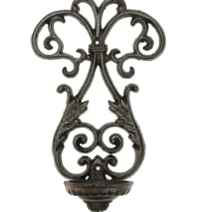 Candelabro Decorativo de Pared Hierro Forjado 'ForjaMaestra' Modelo Aurora: Elegancia Rústica para Velas, Iluminación Ambiental y Decoración del Hogar