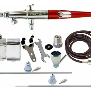 Juego de Aerógrafo Profesional Paasche Airbrush VLS-3MH: Versatilidad y Precisión para Proyectos de Detalle y Aficionados, Incluye Accesorios y Boquil