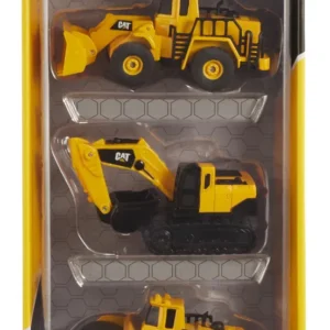 Set de 3 Vehículos de Construcción Tonka: Cargadora de Ruedas, Excavadora y Apisonadora a Vapor - Juego Resistente para Niños - Ideal para Interiores