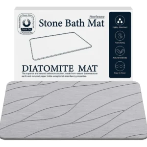 Tapete de Baño Absorbente de Diatomita Natural, Marca [Marca Inventada], Modelo [Modelo Inventado]: Antideslizante, Secado Rápido y Diseño Elegante pa