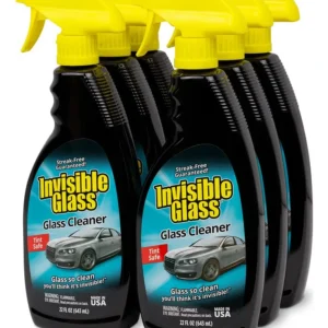 Invisible Glass Limpiador de Vidrios Premium en Pack de 6: Limpieza Impecable sin Residuos, Ideal para Autos, Hogar y Cristales Perfectos