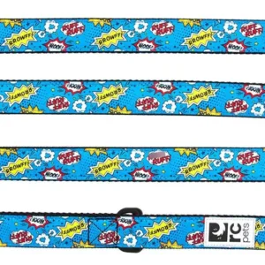 ¡Pasea a tu mejor amigo con estilo! Correa para Perro Comic Sounds 3/4" x 6' – Diseño Multicolor de Fantasía, Resistente y Segura, Ideal para Aventura