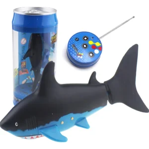 ¡Desata la Aventura Acuática! Barco de Control Remoto Eléctrico Tiburón con Diseño Realista, Marca Genérica, Modelo RC-Tiburón Negro, Ideal para Pisci