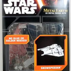 ¡Construye tu Propia Galaxia! Metal Earth Snowspeeder Star Wars: Kit de Modelismo 3D Metálico | Ensamblaje Preciso y Detallado | Ideal para Coleccioni
