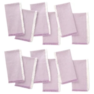 Juego de 12 Servilletas de Tela Pastel Elegance Linen: Toque de Sofisticación para tus Fiestas. Diseño Premium, Reutilizables y Lavables. Perfectas pa