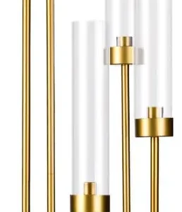 Candelabro Dorado Elegante de 5 Brazos para Decoración de Eventos Festivos | Marca Prestige Lights | Modelo Aurora | Diseño Sofisticado y Duradero | I