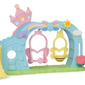 Columpio para Guardería Calico Critters - Modelo Alegre - Set de Juego Miniatura: Diversión Creativa y Desarrollo Infantil - Ideal para Coleccionar