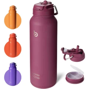 Botella Deportiva de Acero Inoxidable Marca Hydroflask, Modelo Standard Mouth 21 oz Rojo: Hidratación Premium, Aislamiento al Vacío, Libre de BPA, Ide