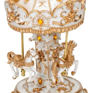 Carrusel Musical Decorativo para el Hogar: Caballos Dorados con Melodía Encantadora | Marca [Marca del Producto] - Modelo [Modelo del Producto] | Ador