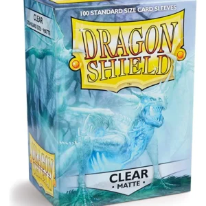 Protege tus cartas con estilo: Mangas Protectoras Transparentes Mate Dragon Shield 100 Unidades 66x91mm - Calidad Superior para Juegos de Mesa y Carta