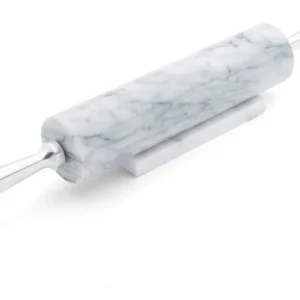 Base con Asas de Aluminio para Rodillo de Amasar de Mármol Mediano B - Ideal para Panadería y Repostería Profesional - Marca Genérica, Modelo XZ123, F