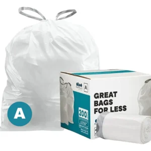 Bolsas de Basura con Cordón de Ajuste Código A de la Marca Glad: Resistencia Superior, Aroma Fresco a Limón, Fácil Cierre y Eliminación de Olores, Paq