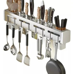 Soporte Magnético Para Cuchillos de Cocina 50 cm en Acero Inoxidable Premium | Marca KitchenPro - Modelo KM50 | Diseño Elegante, Imán Potente y Fácil