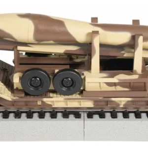 Maqueta de Ferrocarril - Coche Plano Deprimido de 52 Pies Camuflaje Desierto - Marca [Marca del Producto] - Escala [Escala] - Detalles Realistas y Aca