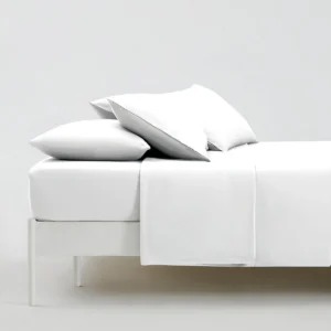 Despierta cada día en el lujo: Juego de 2 Sábanas Planas King Size de Algodón Egipcio 800 Hilos, Blancas y Suaves | [Marca] [Modelo] - Descanso Superi