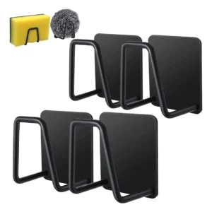 Ganchos Adhesivos de Acero Inoxidable Premium Marca X - Paquete de 4 | Modelo X500 | Resistentes al Agua y Óxido, Ideales para Cocina y Baño - ¡Organi