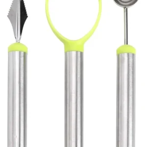 Set de Tallado de Frutas y Verduras 'Chef's Delight' - 3 Piezas: Cuchillos Precisos, Diseño Ergonómico y Resultados Profesionales para Decoración Culi