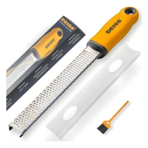 Rallador de Cítricos y Queso Fino Microplane® Serie Profesional: Acero Inoxidable Quirúrgico, Apto Lavavajillas, Mango Ergonómico para Mayor Control y