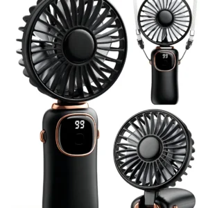 Ventilador Portátil de Mano Multifunción 3 en 1 - XtraCool Breeze 3000: Enfriamiento Personal, Power Bank y Linterna LED Integrada - Ideal para Verano