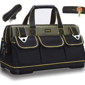 Bolsa de Herramientas de Boca Ancha STANLEY® 17 Pulgadas: Impermeable, Resistente y con Amplio Espacio para Organización Profesional