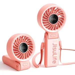 Ventilador Portátil Multifuncional Xtreme Power 3 en 1 Rosa: Frescura, Iluminación LED y Carga USB. Modelo XP-V300 para Hogar y Oficina. Diseño Compac