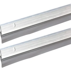 Sellado de Puerta de Aluminio y Vinilo Premium [Marca Desconocida] A59/36H Plateado (Paquete de 2) - 36 Pulgadas, Aislamiento Térmico y Acústico, Fáci