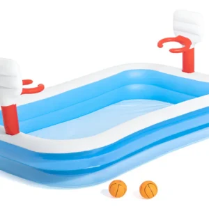 Alberca Inflable Bestway con Aro de Basketball: 2.44 Metros de Diversión Acuática para Niños - Modelo Familiar, Fácil de Montar, Resistente y Segura