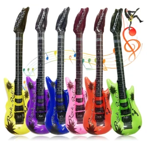 ¡Rockea la fiesta! Guitarra Inflable de 91 cm con Colores Vibrantes, Ideal para Niños - Marca Genérica - Modelo Divertido - Perfecta para Eventos y Re