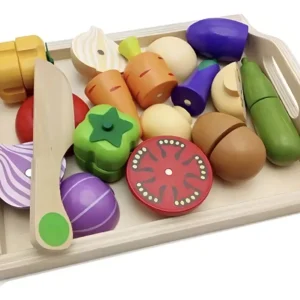 Juego Didáctico Infantil de Madera Montessori - Charola de Verduras 'KidKraft': Fomenta la Creatividad y Aprendizaje Temprano, Ideal para Niños de 3+