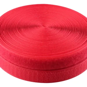 Cinta de Gancho y Bucle Roja DURABLE®: 10 Metros de Largo x 20mm de Ancho, Fijación Versátil y Resistente para Organización y Proyectos del Hogar