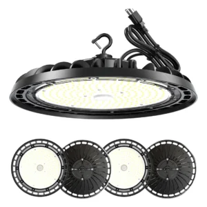 Iluminación LED UFO para Interior - 4 Pack LHB-UFO-ISO-HC200E/TGF-B de Alto Rendimiento: Ilumina tus espacios con eficiencia, ahorro energético y dise