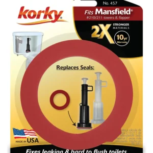 Sellos de Larga Duración para WC Mansfield 210 y 211, Pack de 2, Color Rojo Vibrante: Repuesto de Calidad Superior para un Sellado Hermético y Mayor D