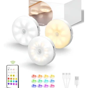 Iluminación LED Bajo Gabinete, Marca LuminaGlow, Modelo LG-500, con Control Remoto Inalámbrico, Luz Blanca Cálida y Fría, Fácil Instalación, Ideal par