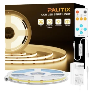 Tira LED 32.8 Pies (10 Metros) Blanca Cálida Regulable con Control Remoto - Ilumina tu Hogar con Eficiencia y Estilo