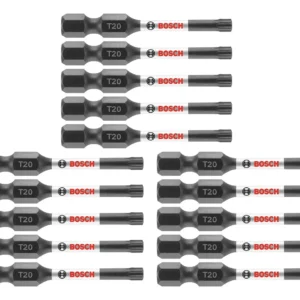 Kit Profesional de 15 Brocas Torx T20 para Impacto IRWIN: Máxima Durabilidad y Precisión en Acero S2 para Atornillado de Alto Rendimiento