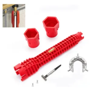 Llave Multifuncional para Grifos y Fregaderos [Marca Genérica] Modelo X500 - Herramienta de Fontanería Profesional: Ajuste Universal, Fácil Instalació