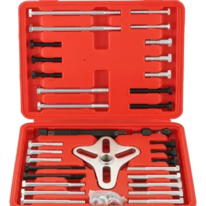 Juego Profesional de Extractor de Balanceador Armónico TEPCO 46 Piezas: Extracción Precisa y Duradera para Motores Automotrices, Kit Completo con Adap