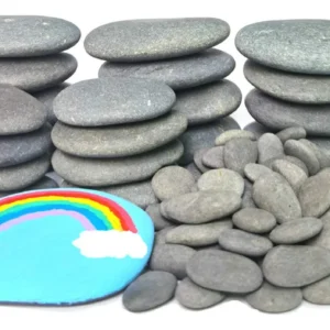 Rocas de Pintura Planas y Lisas para Manualidades Decorativas: Marca ArteVivo, Paquete de 20, Ideal para Pintura Acrílica, Decoración DIY y Proyectos