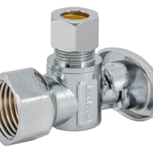 Válvula de Parada Angular 1/2 FIP x 3/8 OD Compresión, Marca [Nombre de la Marca], Modelo [Número de Modelo]: Control Preciso del Flujo, Instalación F