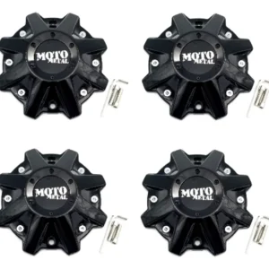 Juego de 4 Ruedas de Metal Resistentes con Tapa Central Negra Brillante - Marca Genérica para Muebles y Proyectos DIY - Desplazamiento Suave y Estilo